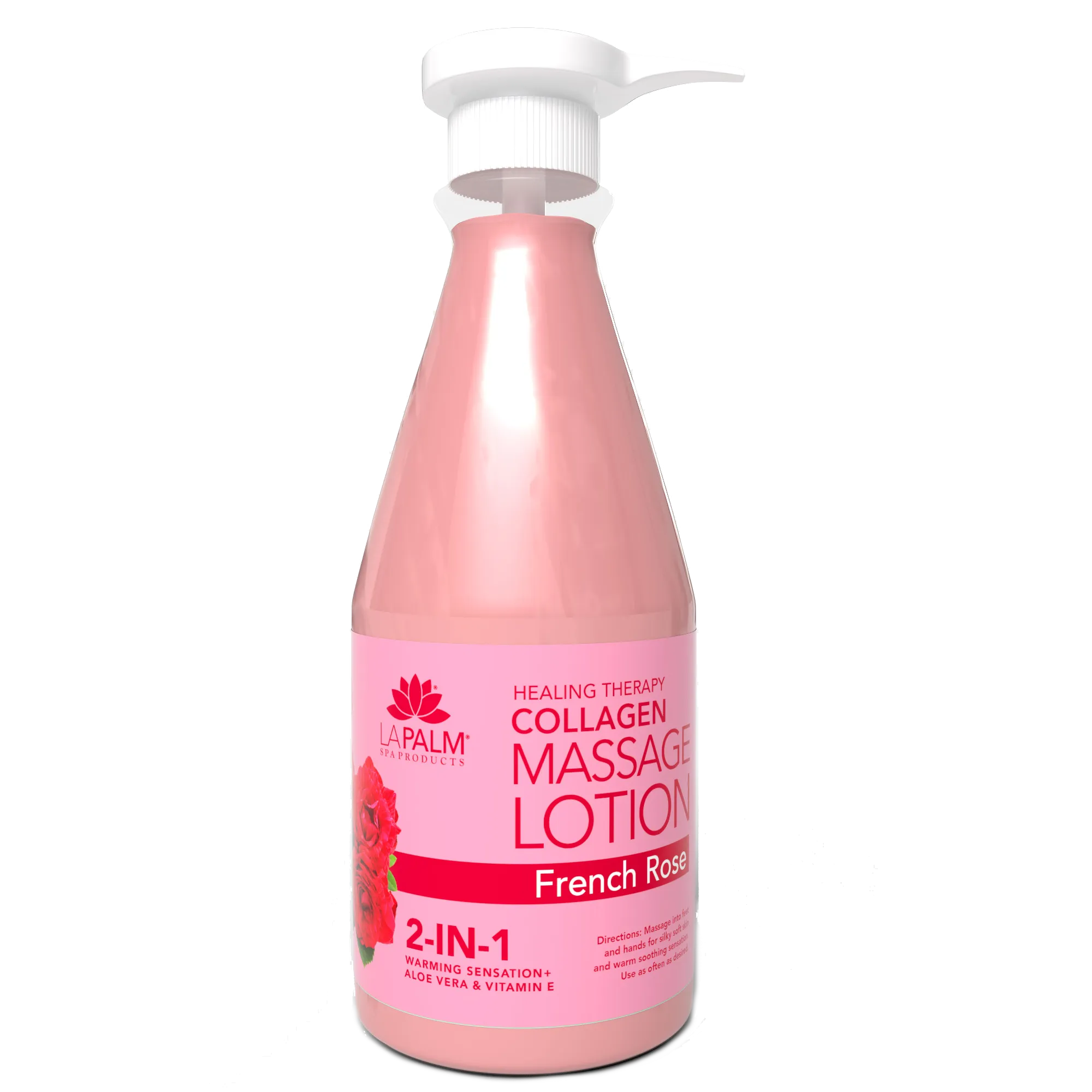LaPalm Collagen Massage Lotion - French Rose (24 oz)